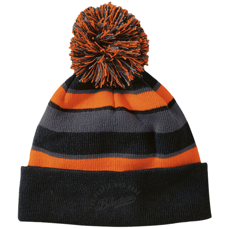 Beanie with PomPom (Black Lettering)